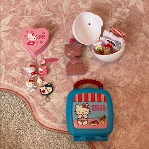 Hello Kitty Blue and Pink Toy Set pre owned Looks like